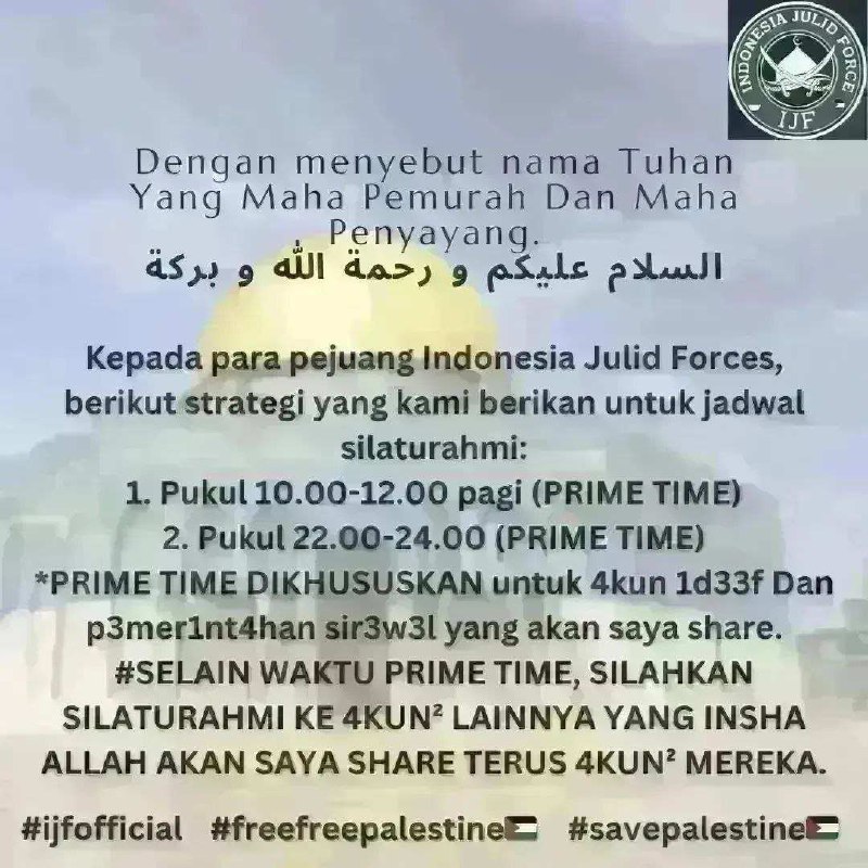 Assalamualaikum, berikut daftar target prime time …