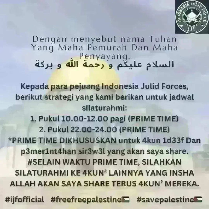 ***⭐️***Assalamualaikum, berikut daftar serangan prime time …