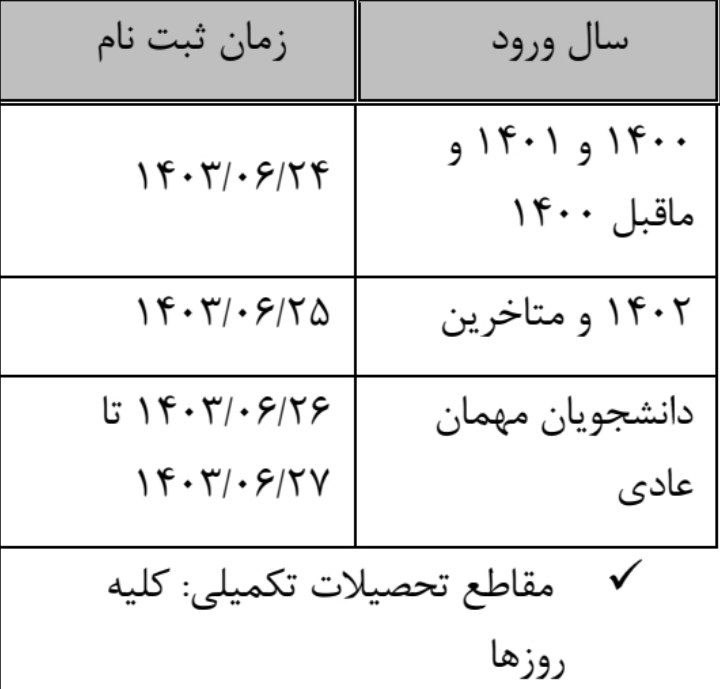 ***🔶*****زمانبندی** [**#ثبت\_نام\_انتخاب\_واحد**](?q=%23%D8%AB%D8%A8%D8%AA_%D9%86%D8%A7%D9%85_%D8%A7%D9%86%D8%AA%D8%AE%D8%A7%D8%A8_%D9%88%D8%A7%D8%AD%D8%AF):