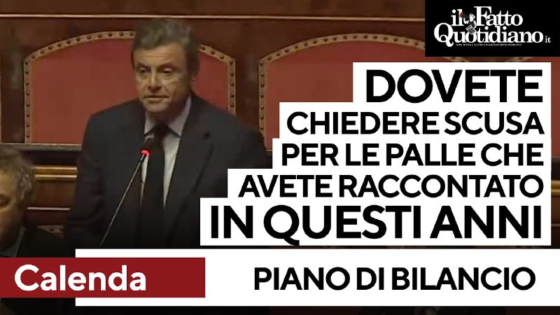 [Bilancio, Calenda: "Dovete chiedere scusa per …