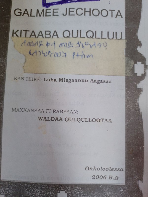 Iluu Books/ኢሉ መጻሕፍት/mana kitaabaa Iluu/