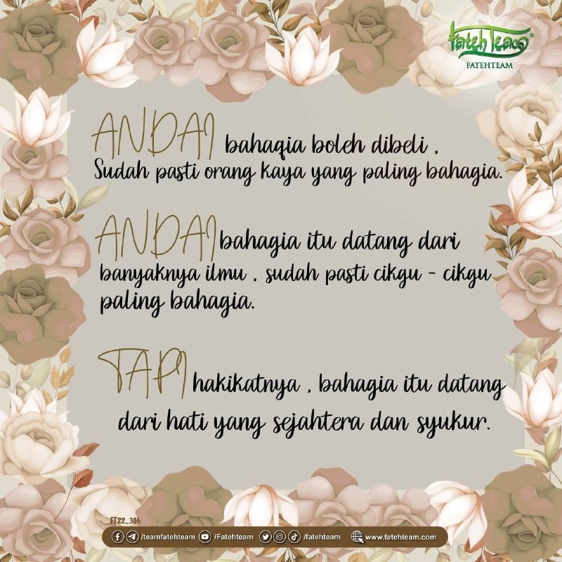 Apa yang kita lihat dan pandang, …