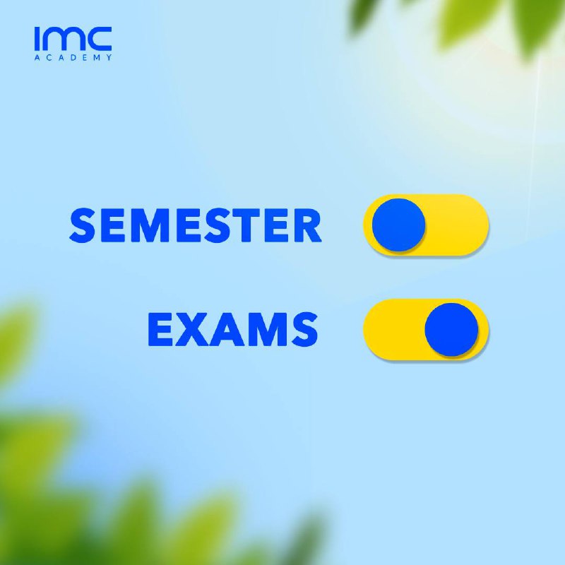 *****👨🏻‍🎓***SEMESTER IS FINISHING AT IMC ACADEMY!**The …