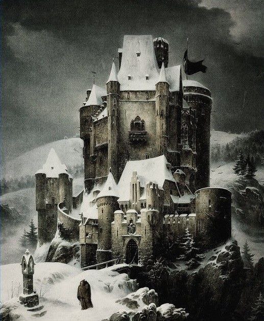 Ritterburg in the Snow by Caspar …
