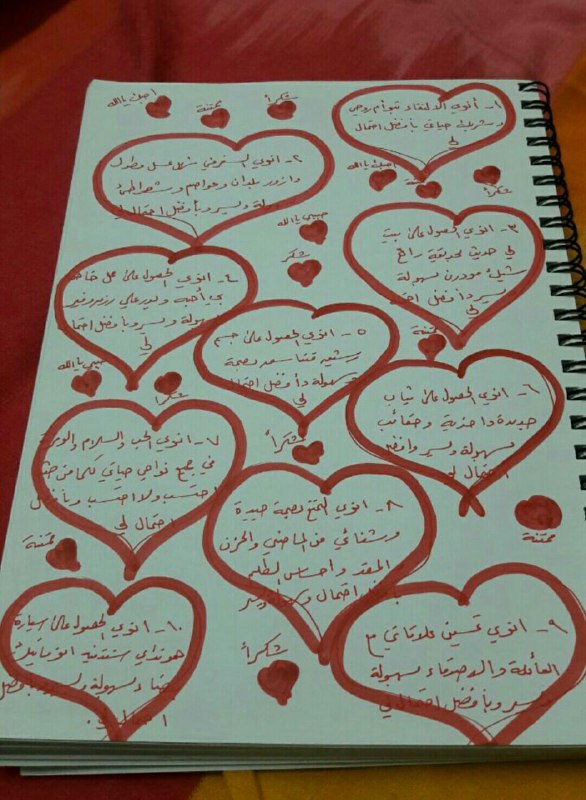 أهداف أحد المشتركات في دورة الامتنان …