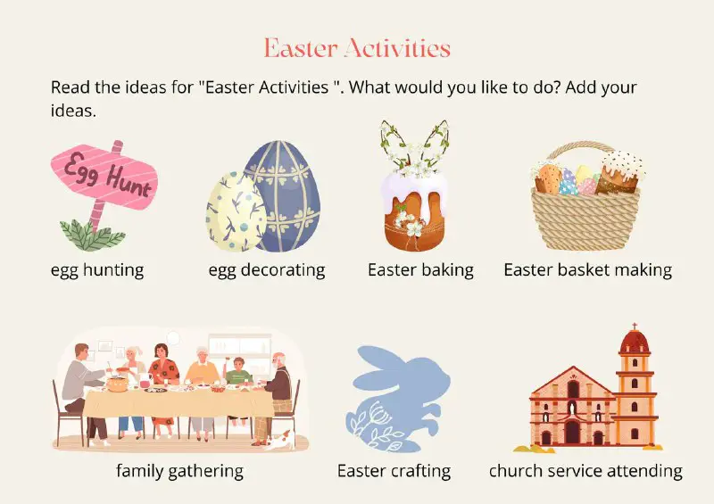 **Warm up activity “Easter Activities”**