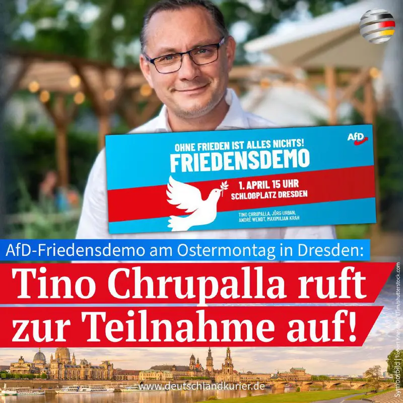 **AfD-Friedensdemo am Ostermontag in Dresden: Tino …