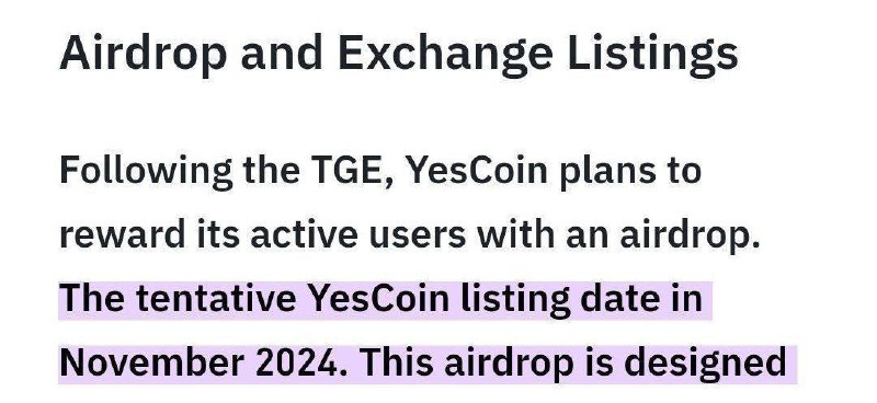 ***🤩***Yescoin Listing in November