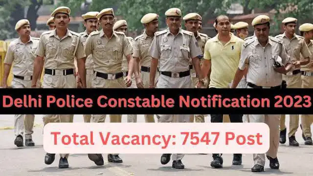 Delhi Police Constable Notification 2023 – …