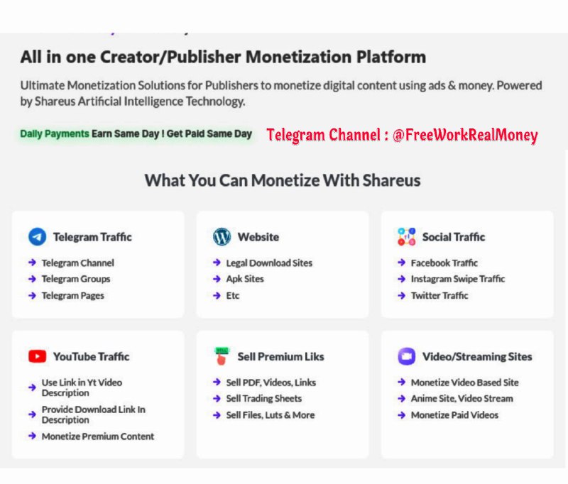 **Monetize Your Telegram Channel, Website &amp; …