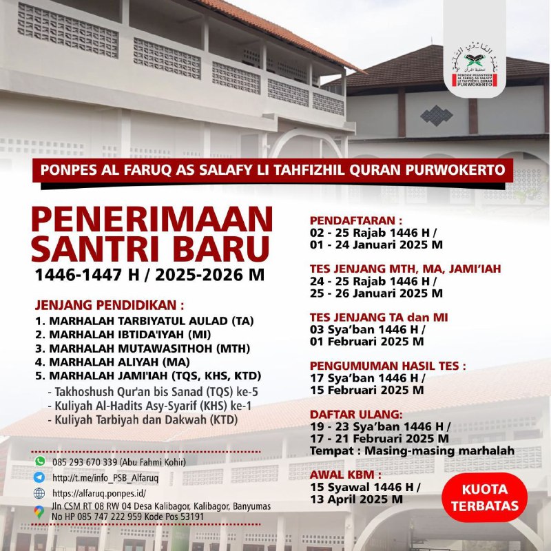 ***?*** **PENERIMAAN SANTRI BARU