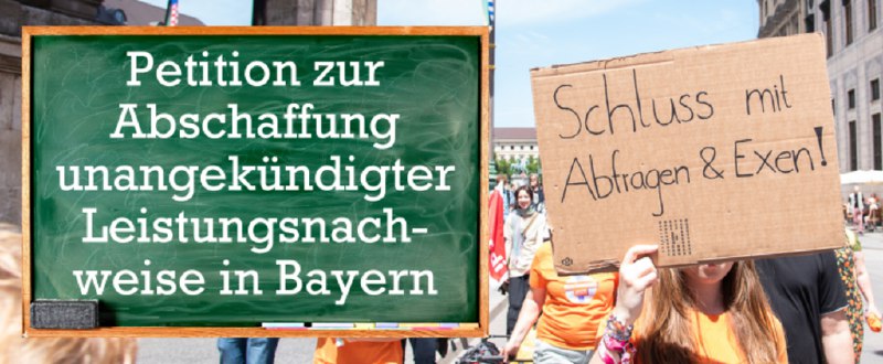 Hier eine Petition für Bayern: Schluss …