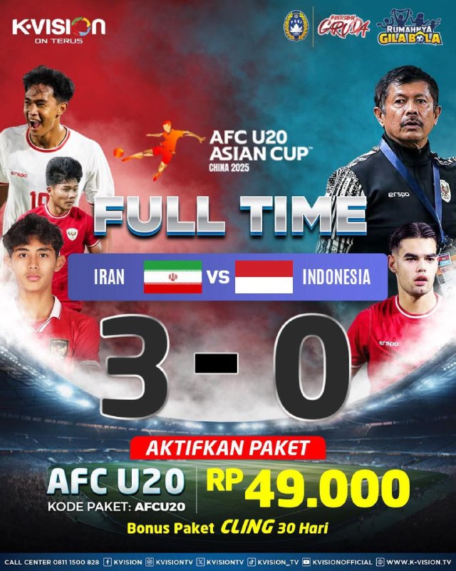 Indonesia harus menerima kekalahan 0-3 dari …