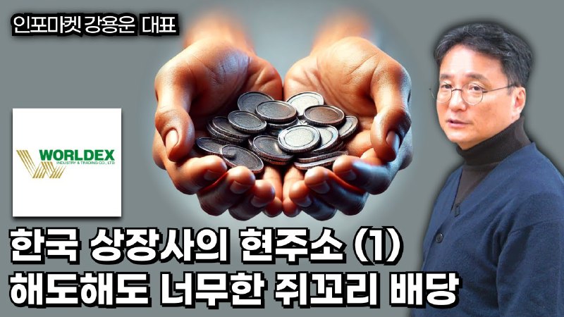 한국 상장사의 현주소-월덱스. 해도해도 너무한 쥐꼬리배당