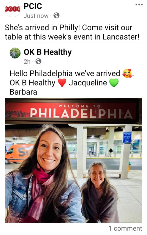 She's arrived in Philly! Come visit …