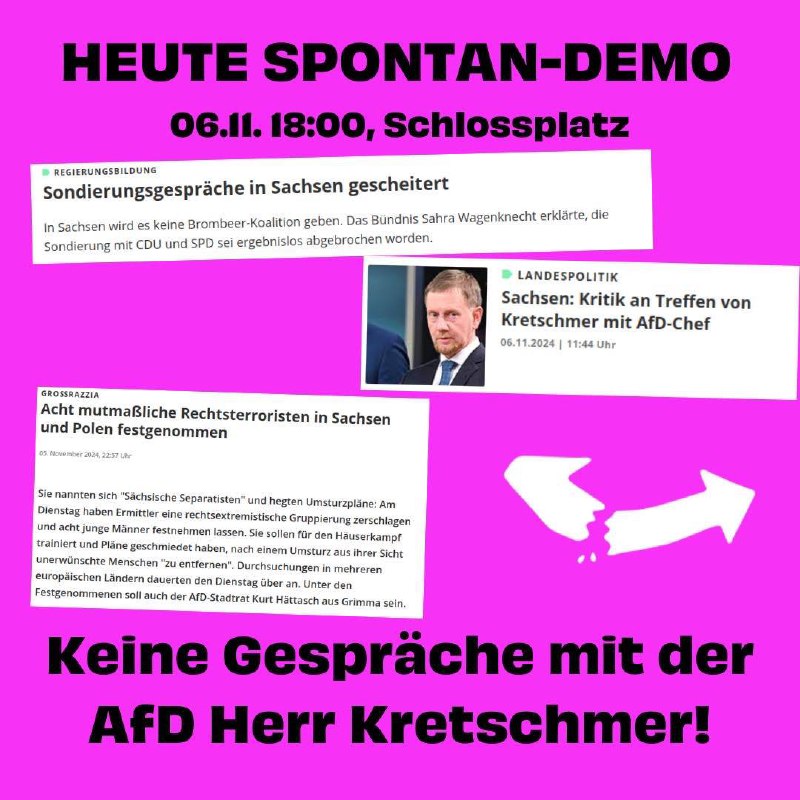 +++ HEUTE 18:00 SPONTAN DEMO: Mit …