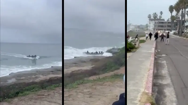 Video: Illegal Aliens Arrive Via Boat on CA Shore, Immediately Disperse Into Nearby Neighborhood