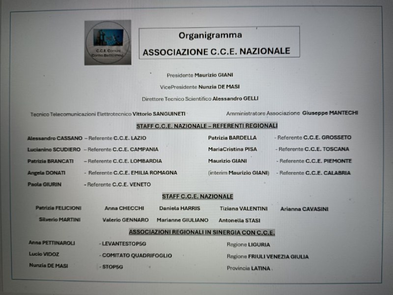 ORGANIGRAMMA ASSOCIAZIONE C.C.E.