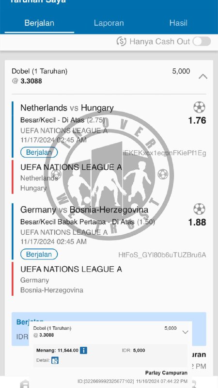 Masih oke slip doubles semalam! Lanjut …