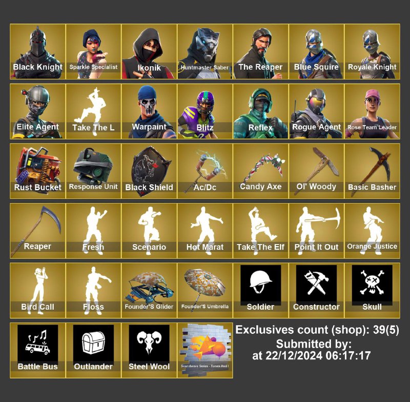 **160+ Black Knight + Ikonik + …