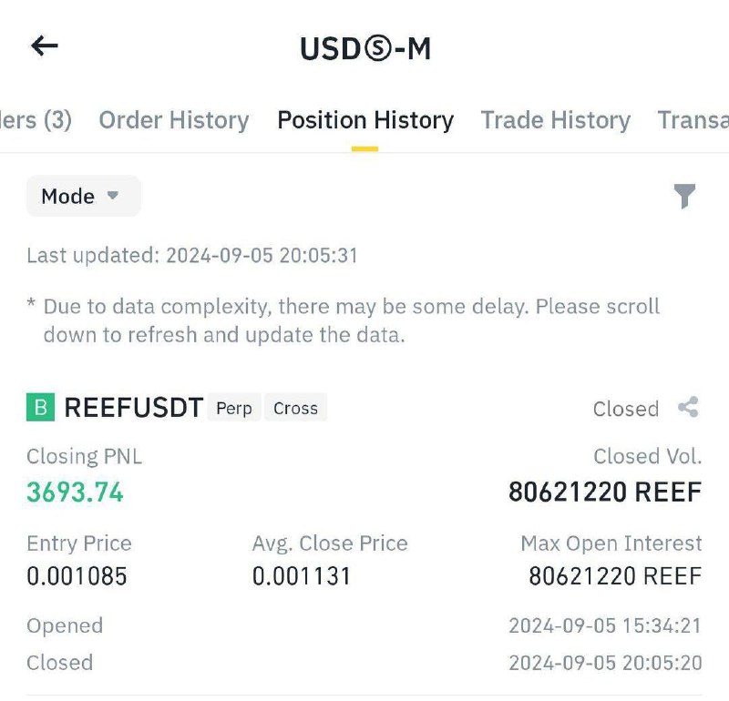 $REEF Take profit target hit ***🥂***