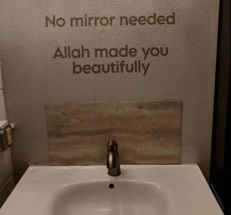 *****🇬🇧***** **No mirror needed. Allah made …
