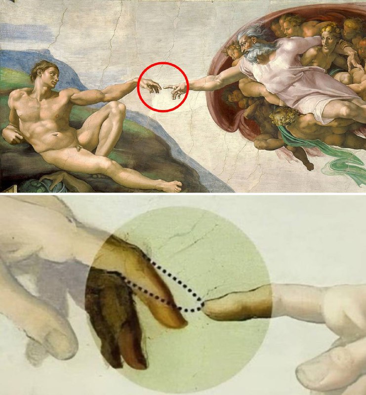 An often-overlooked detail in Michelangelo’s *Creation …