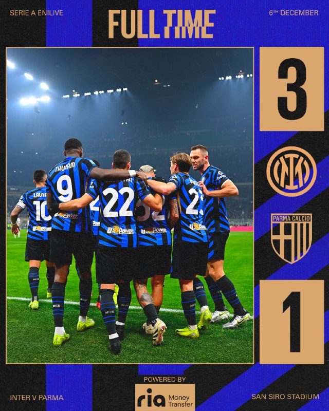 Finisce 3-1 per i Nerazzurri ***🤩******🤩******🤩***