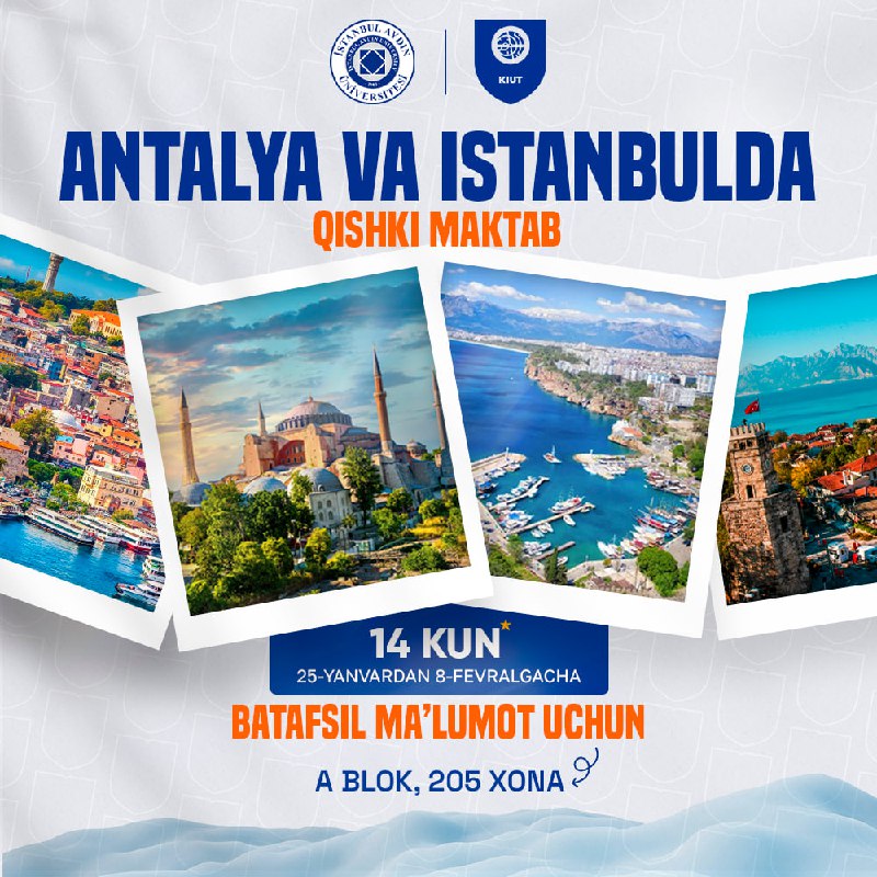 ***🌟*****Antalya va Istanbulda qishki maktab 2025*****🌟***