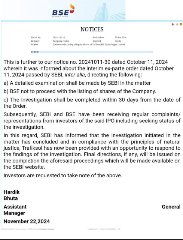 [#trafiksol](?q=%23trafiksol) its technologies ltd Ipo Update …