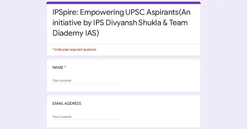 IPSpire: Empowering UPSC Aspirants (An Initiative by IPS Divyansh Shukla &amp; Team Diademy IAS)