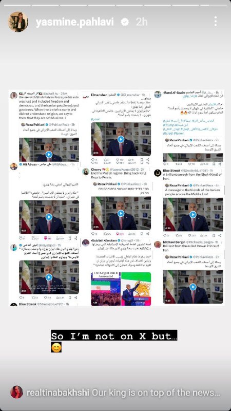 ***⭕️*** استوری بانو یاسمین پهلوی