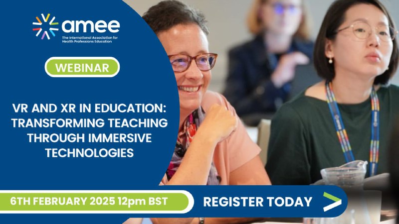 ***🌐*** AMEE Webinar: **VR and XR …