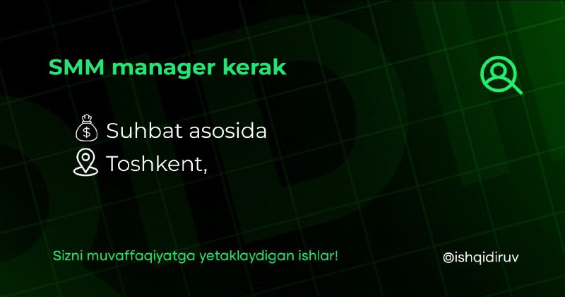 ***❇️*** **SMM manager kerak**