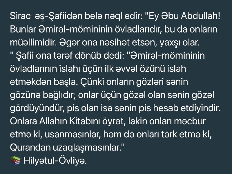 Deyirlər ki, uşaq tərbiyəsi əldə quş …