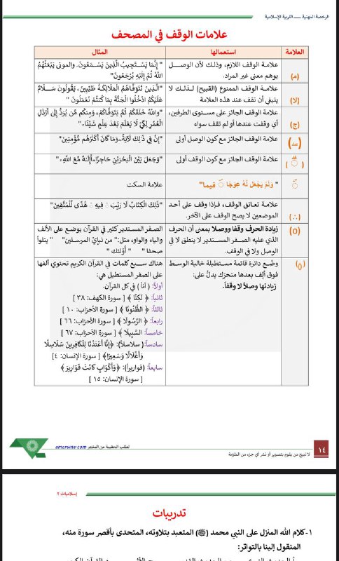 الرخصة المهنية الدراسات الإسلامية | عامر