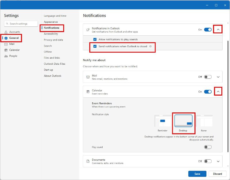 微软 Win11 新版 Outlook 将支持后台日历通知