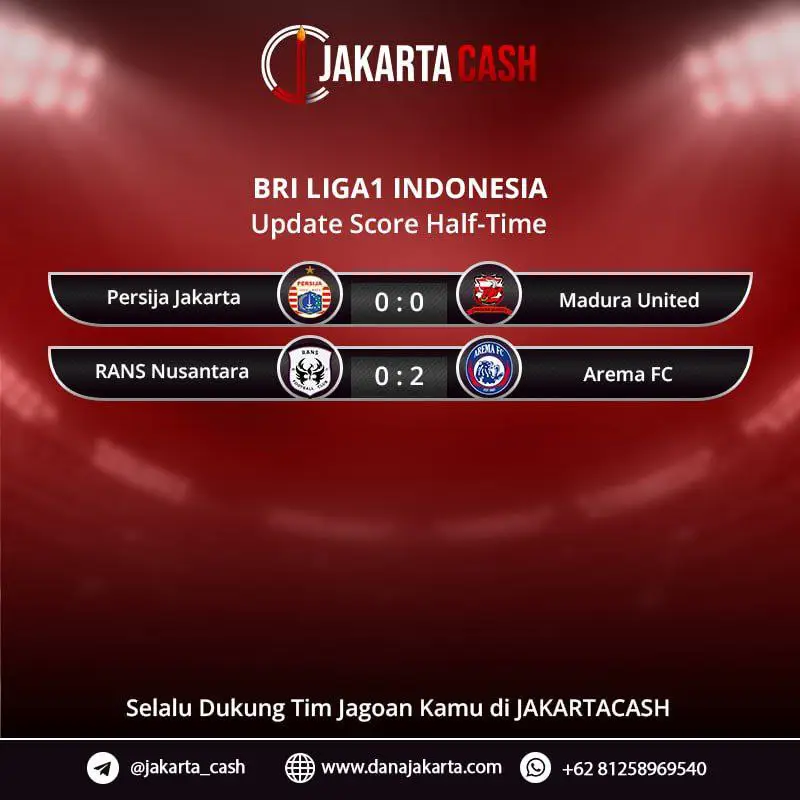 Update Score Half-Time Jakartacash