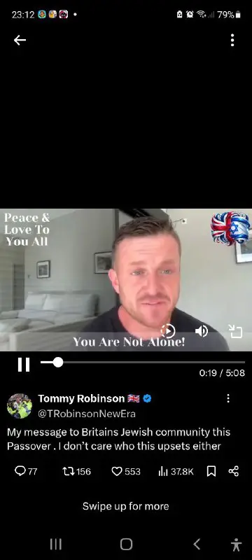 Tommy Robinson has just posted this …