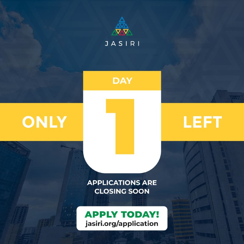 One last day! Application for the …