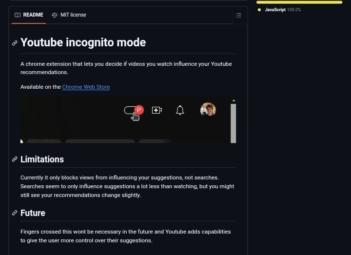 ***🥷*** youtube-incognito-mode — расширение для браузера …