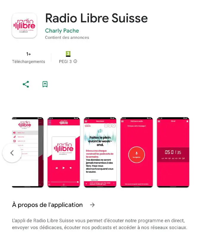 **Radio Libre a son application mobile …