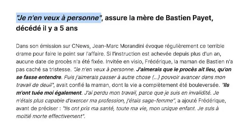 Bastien Payet a été tabassé à …