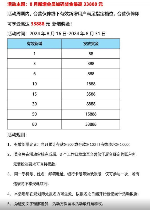 8月下半月新增继续加码，兄弟们冲啊。