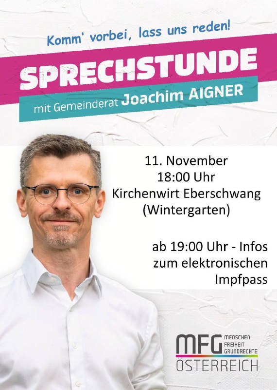 ***🚨*** Sprechstunde und Infos zum