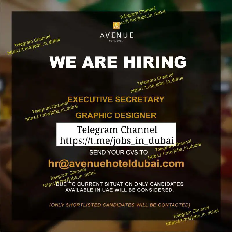 Jobs in Dubai , UAE