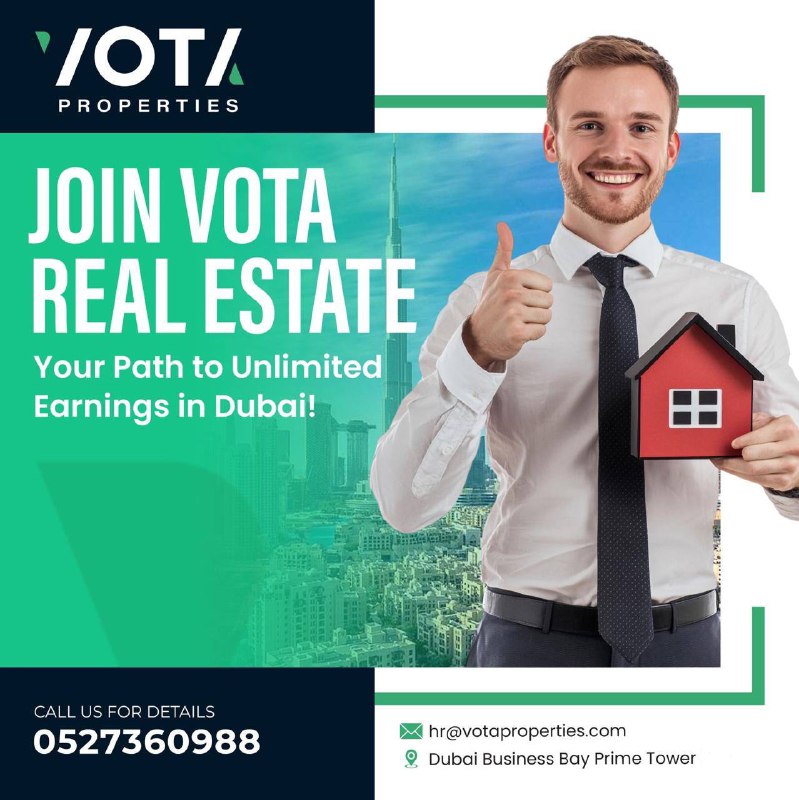 VOTA Real Estate ищет амбициозных агентов …