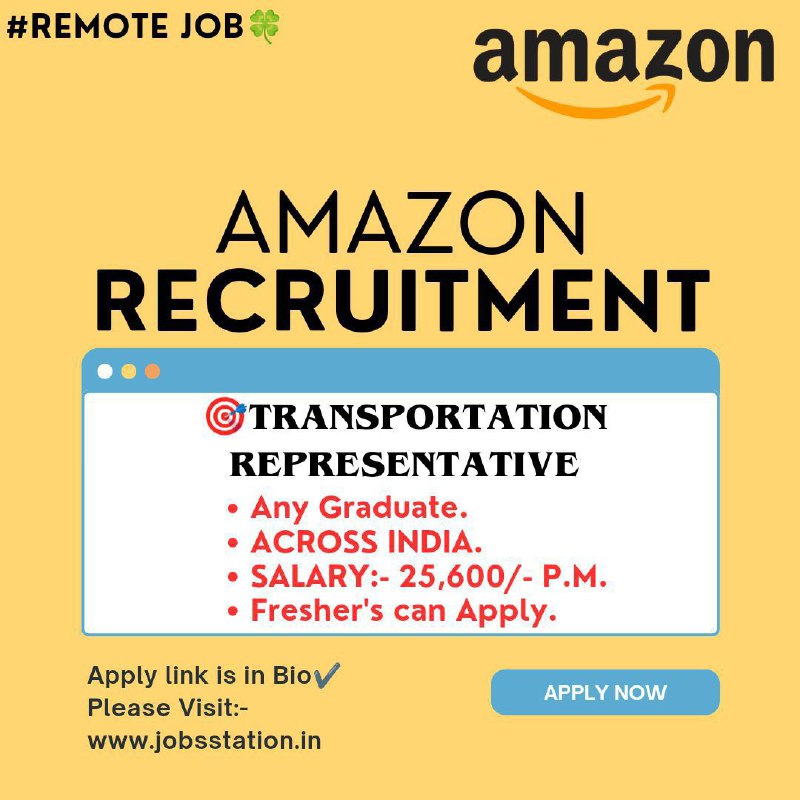 Amazon Across India HIRING ***☑️***