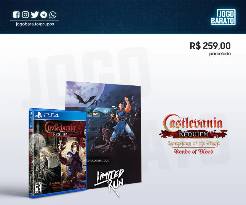 **[Mercado Livre] Castlevania Requiem (PS4)**