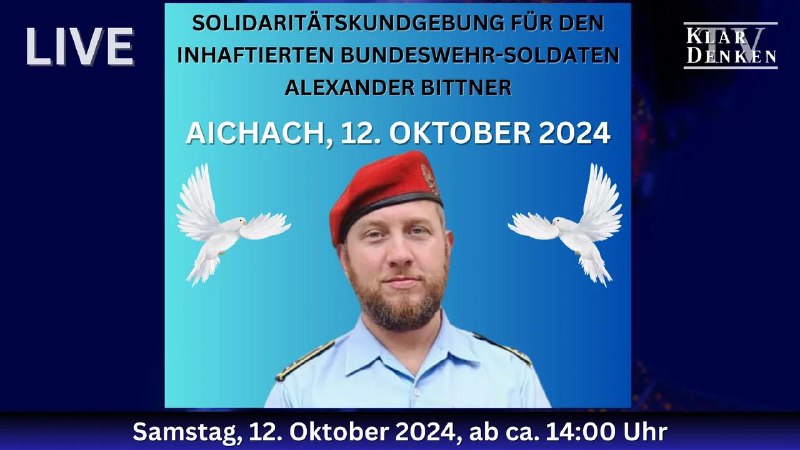 ***🔵******💥*****LIVE | Solidaritätskundgebung für Alexander Bittner …